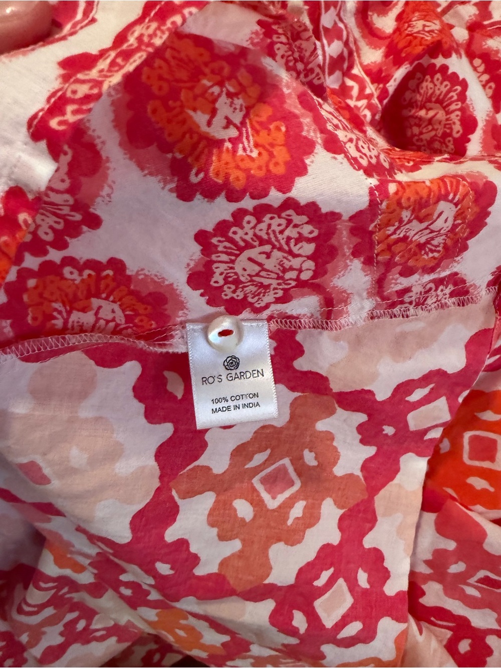 Colorful Pink & Orange Printed Midi Dress - Picture 5 of 7